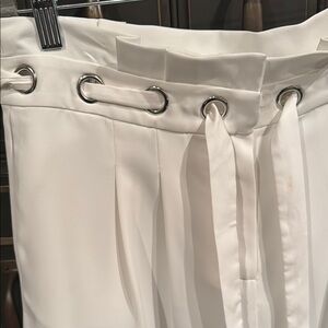 Parker White Women's Shorts with Silver Accents